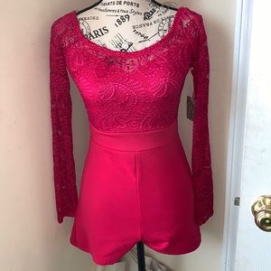 ACTIVE USA Hot Pink Romper